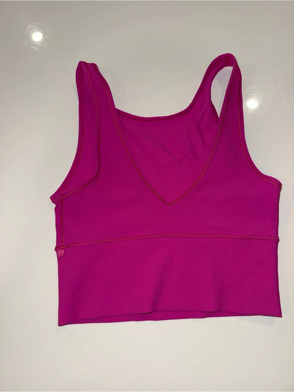 lululemon athletica Bright Fuchsia Ribbed Tank Crop